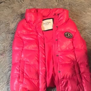Abercrombie and Fitch Pink Puffer Vest